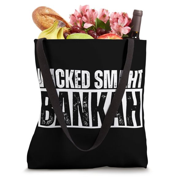 Wicked Smaht Bankah Wicked Smart Banker Distressed Tote Bag >:( - Picture 4 of 4